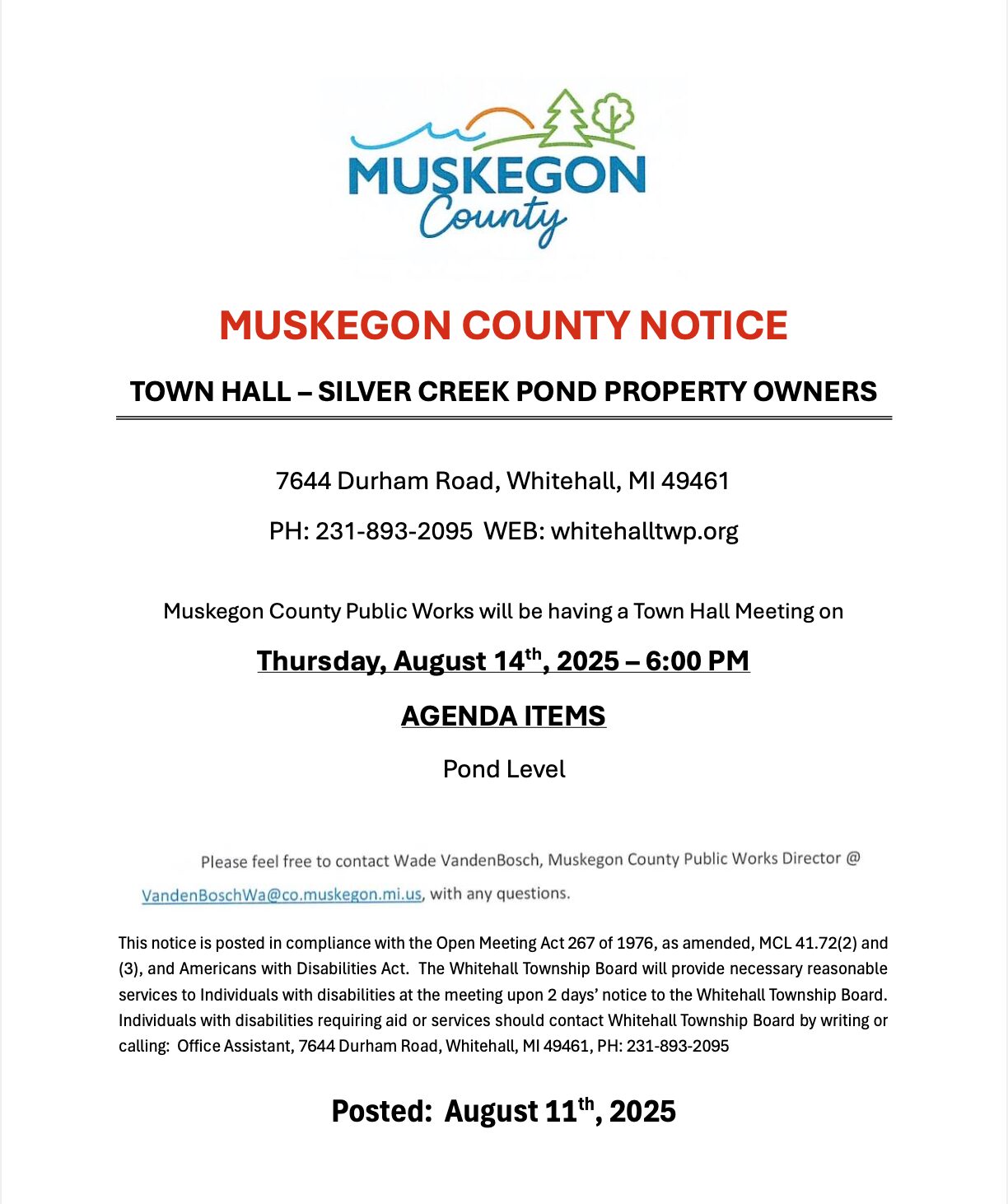 Muskegon County Town Hall Meeting